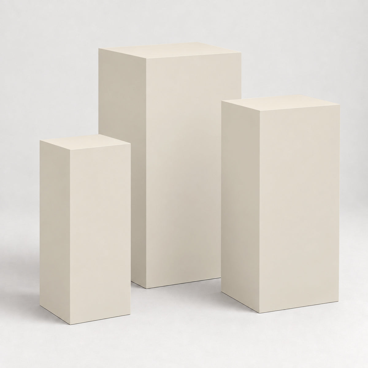 Painted Graduated Pedestal Trio in White Duck SW 7010; representative color rendering.