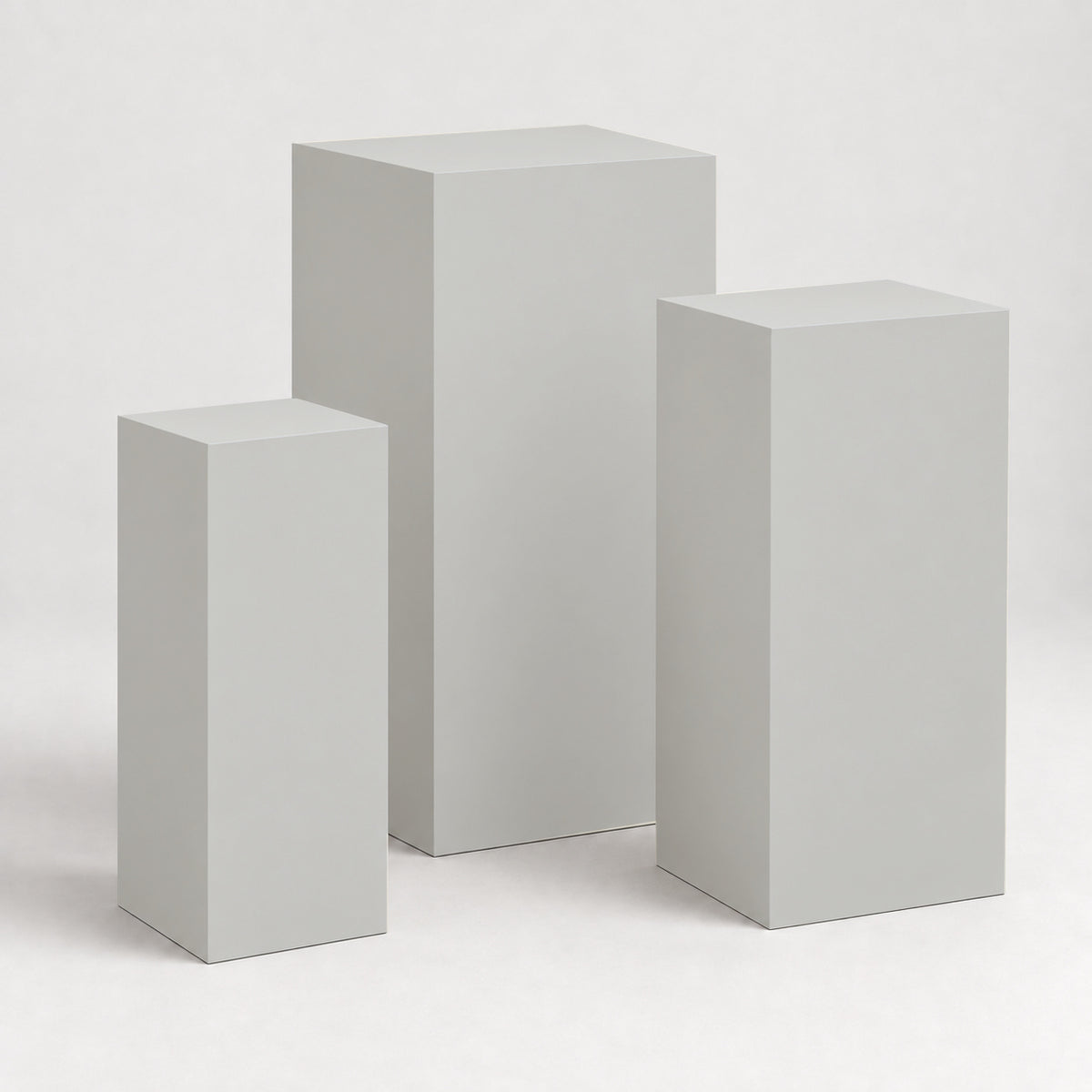 Painted Graduated Pedestal Trio in Passive SW 7064; representative color rendering.