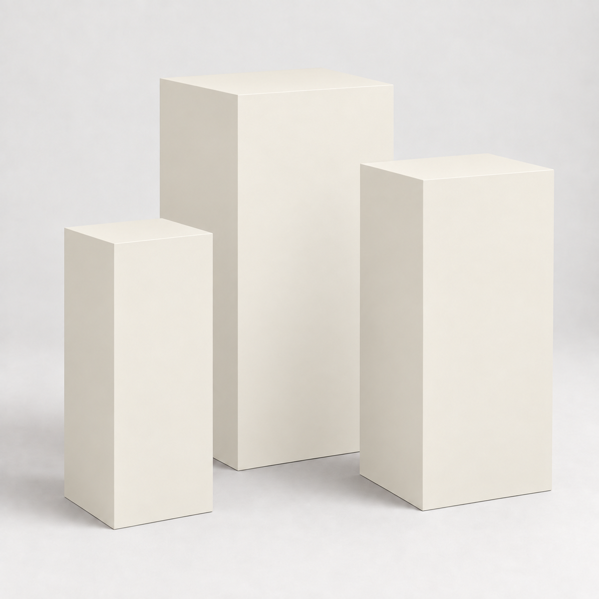 Painted Graduated Pedestal Trio in Greek Villa SW 7551; representative color rendering.