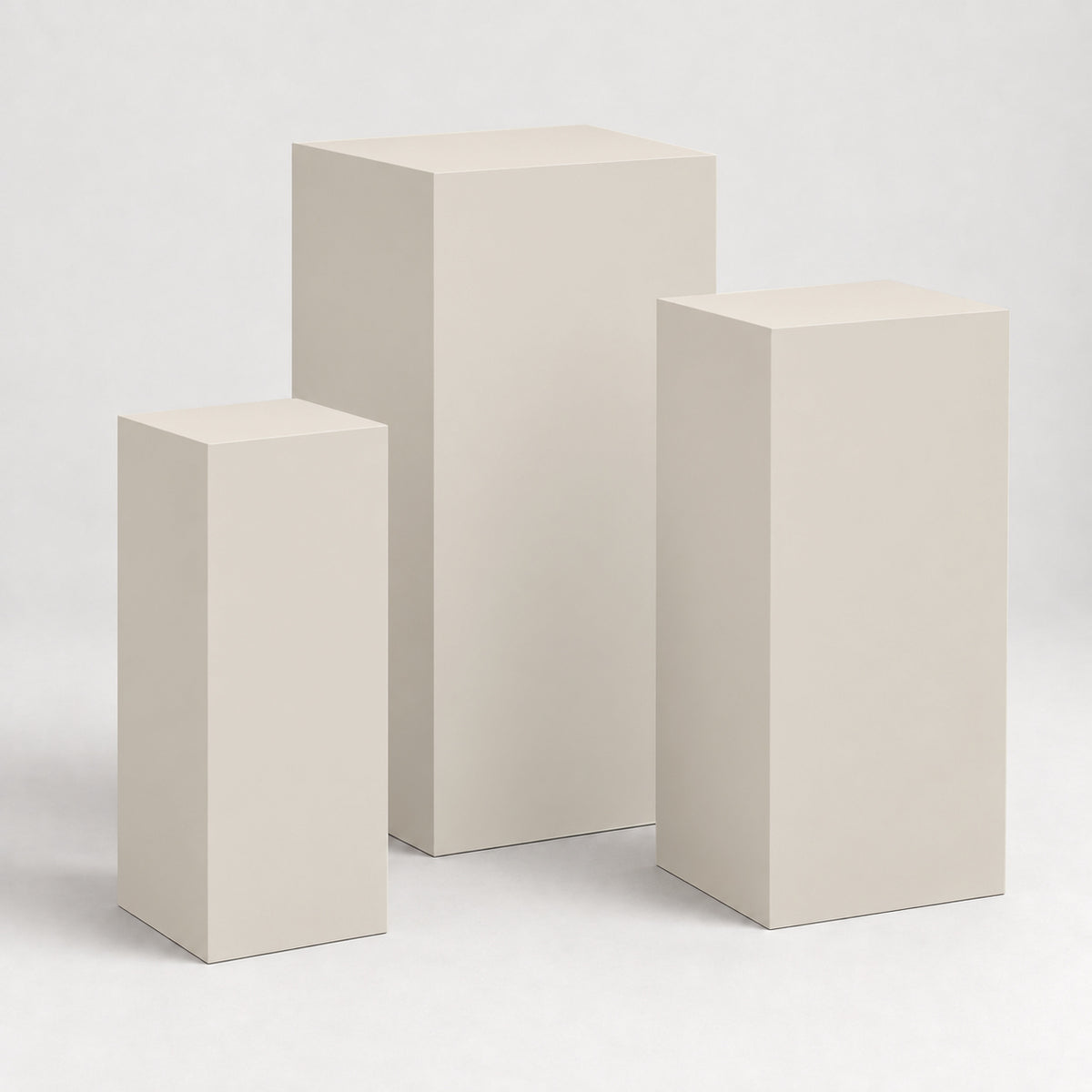 Painted Graduated Pedestal Trio in Egret White SW 7570; representative color rendering.