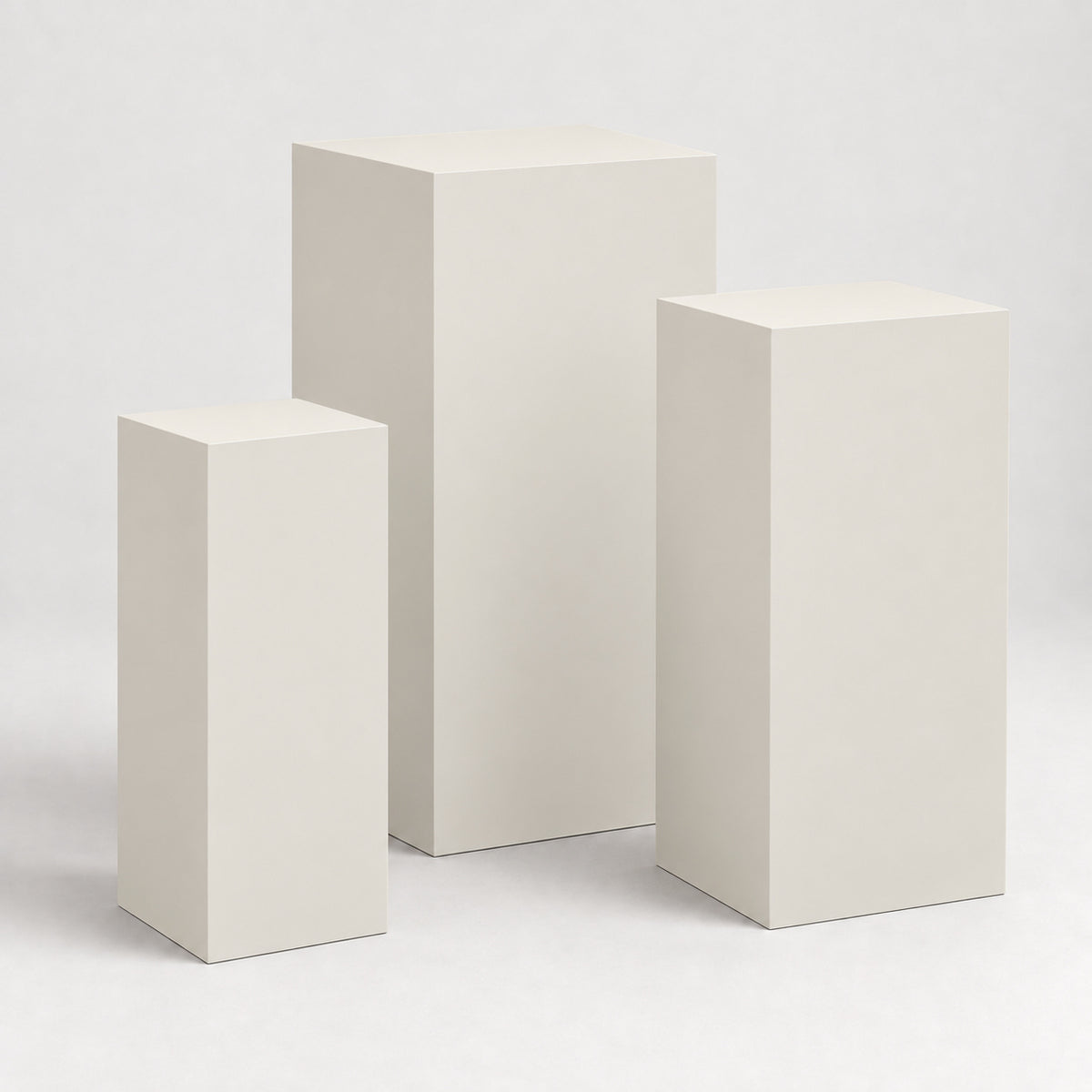 Painted Graduated Pedestal Trio in Origami White SW 7636; representative color rendering.