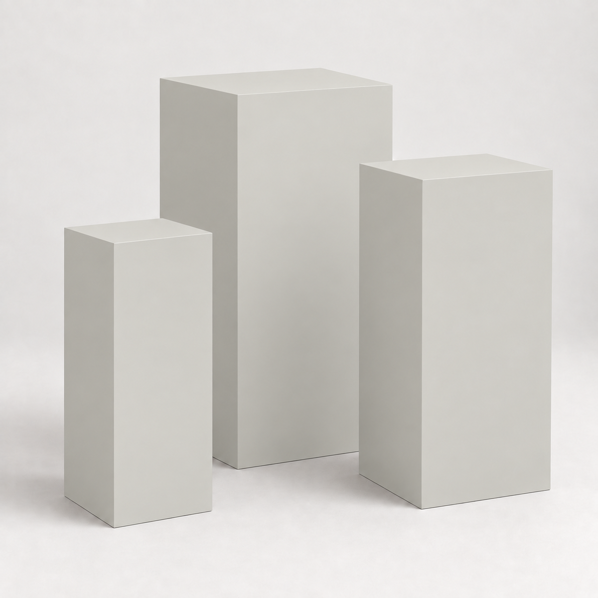Painted Graduated Pedestal Trio in First Star SW 7646; representative color rendering.
