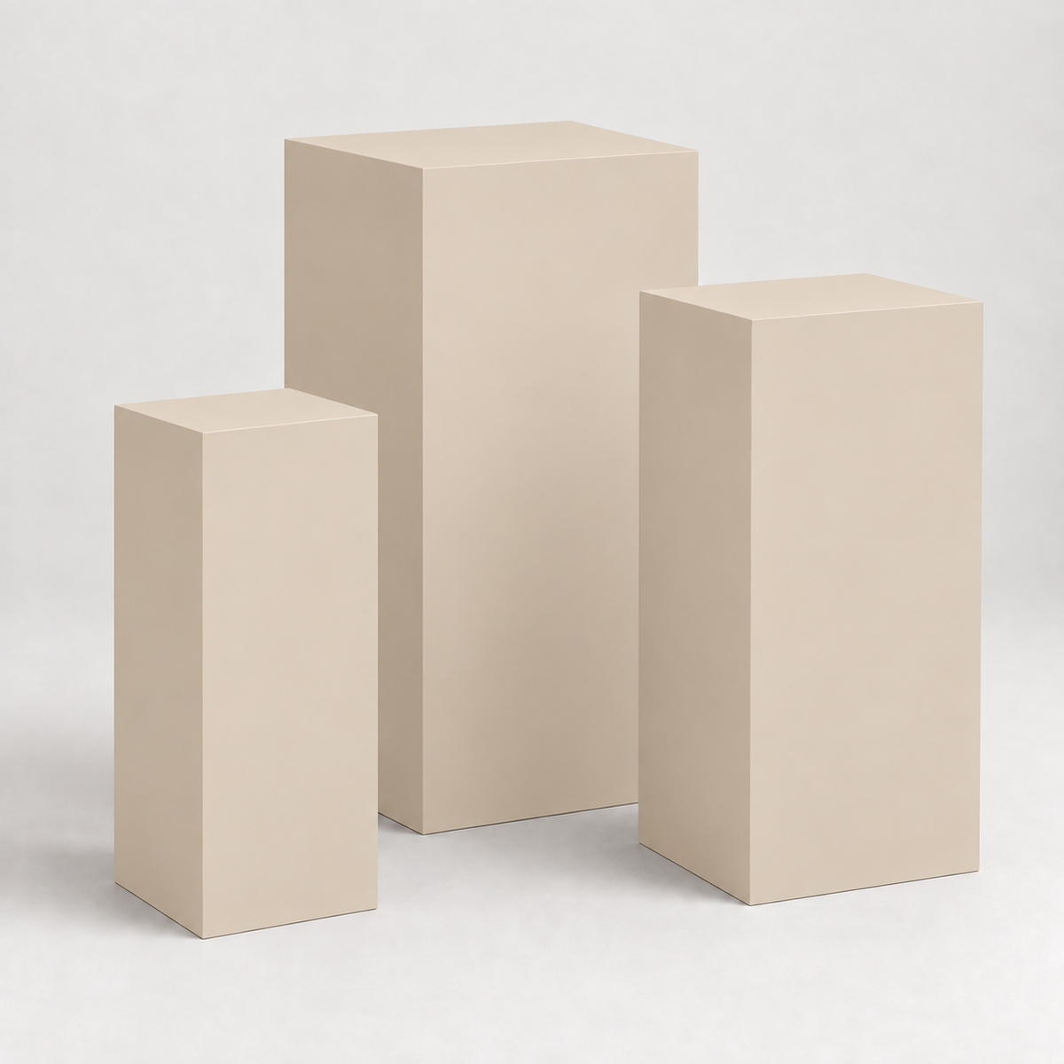 Painted Graduated Pedestal Trio in Natural Linen SW 9109; representative color rendering.
