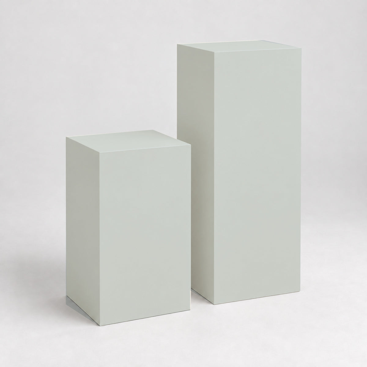 Painted Display Pedestal Pair in Sea Salt SW 6204; representative color rendering.