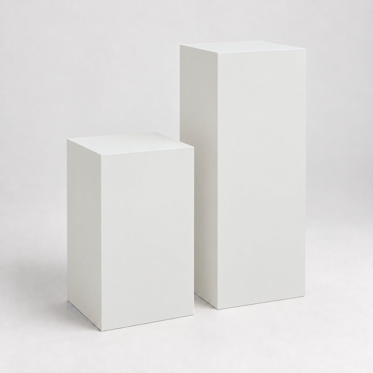 Painted Display Pedestal Pair in Ice Cube SW 6252; representative color rendering.