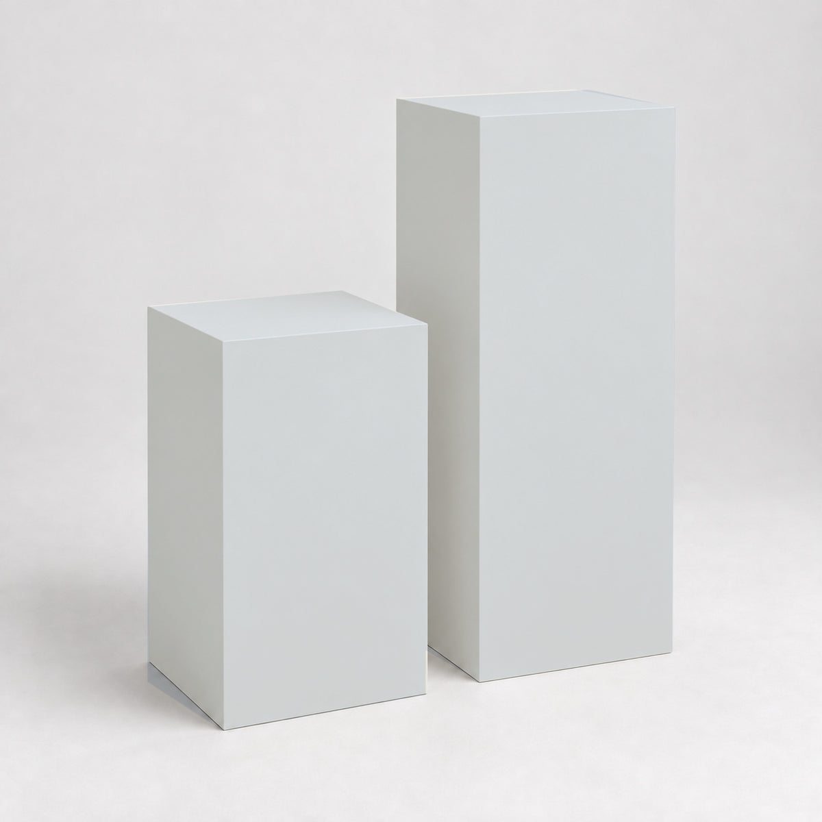 Painted Display Pedestal Pair in Olympus White SW 6253; representative color rendering.