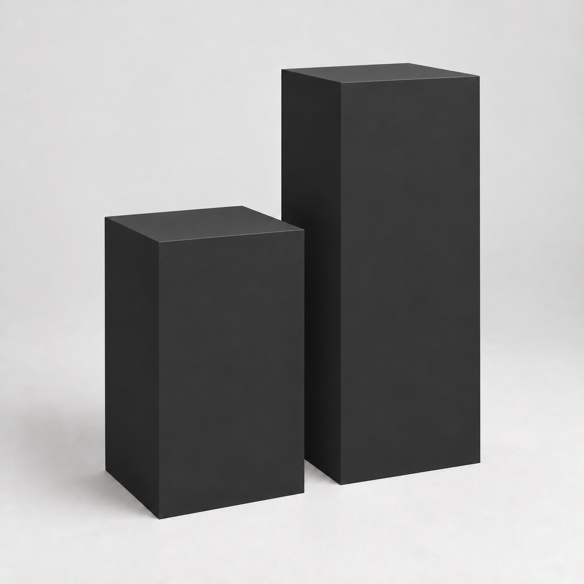 Painted Display Pedestal Pair in Tricorn Black SW 6258; representative color rendering.