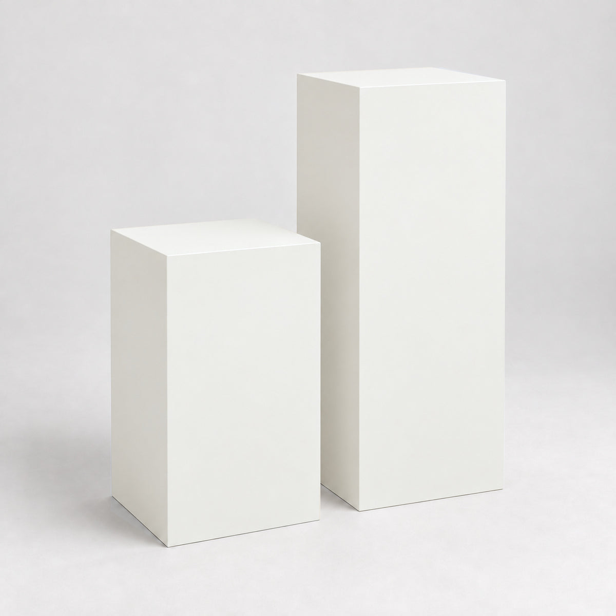 Painted Display Pedestal Pair in Extra White SW 7006; representative color rendering.