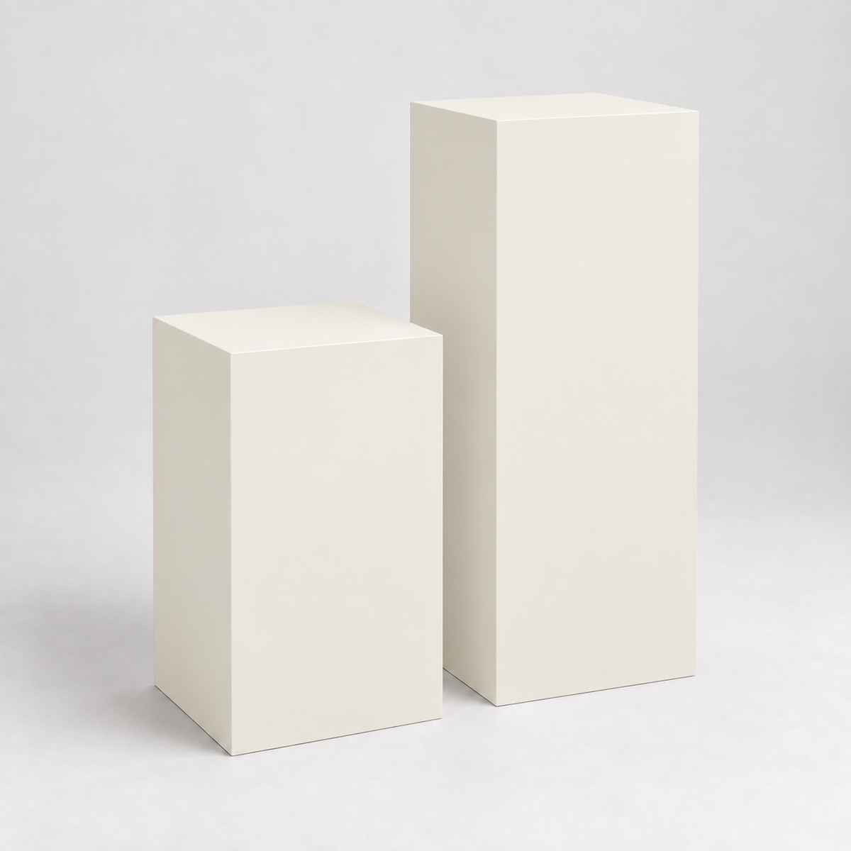 Painted Display Pedestal Pair in Alabaster SW 7008; representative color rendering.