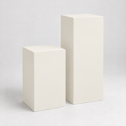 Painted Display Pedestal Pair in Alabaster SW 7008; representative color rendering.