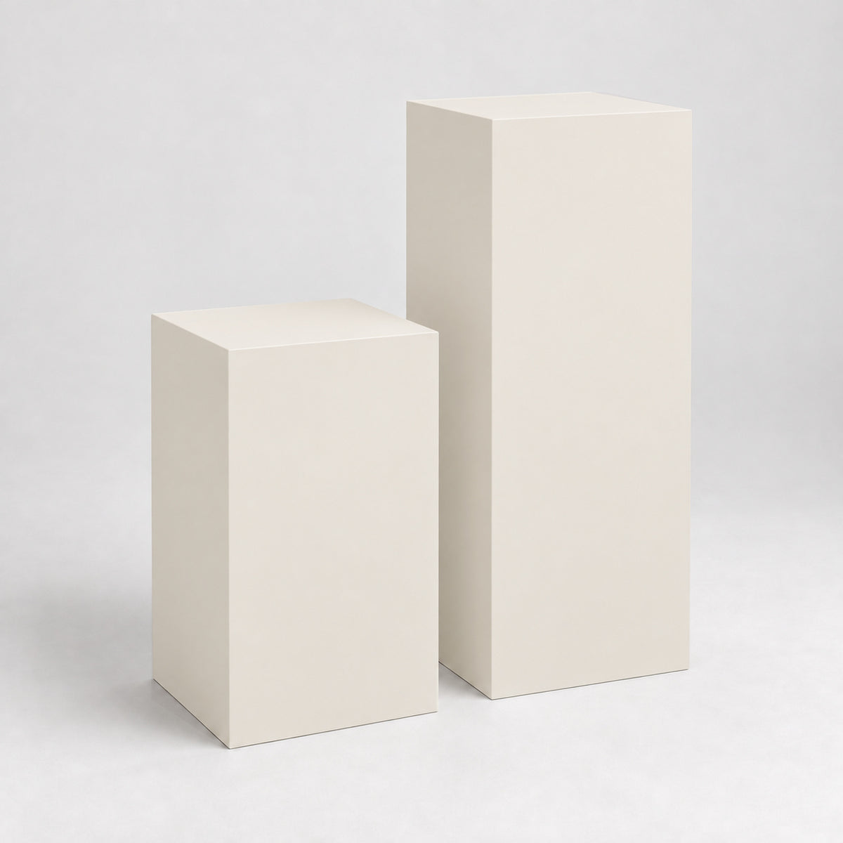 Painted Display Pedestal Pair in Pearly White SW 7009; representative color rendering.