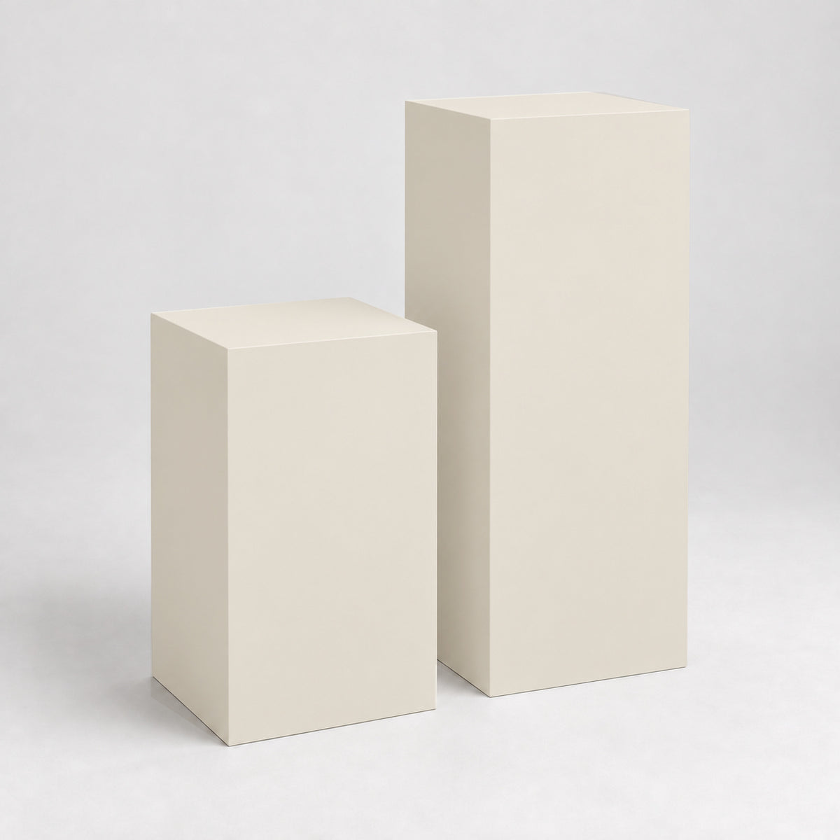 Painted Display Pedestal Pair in White Duck SW 7010; representative color rendering.