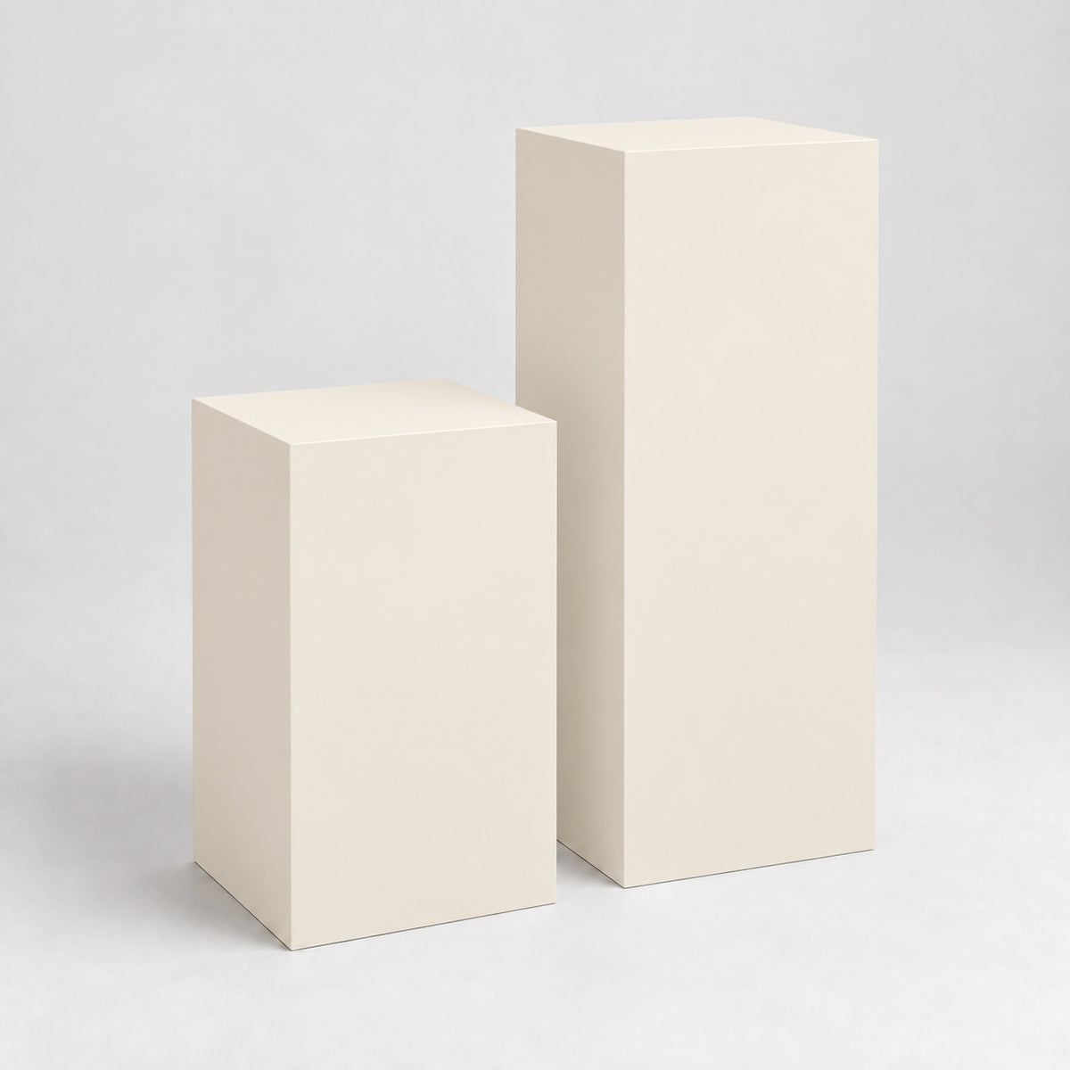 Painted Display Pedestal Pair in Creamy SW 7012; representative color rendering.