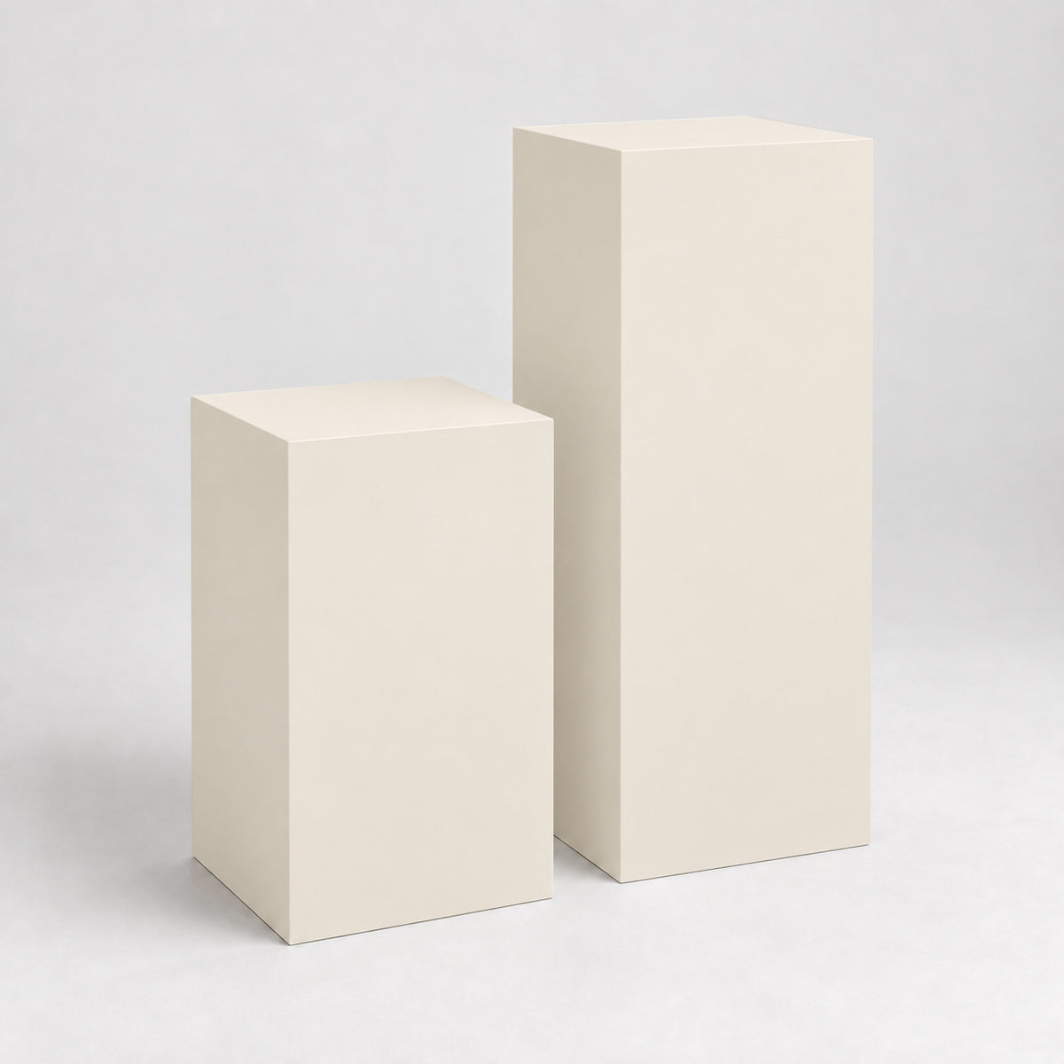 Painted Display Pedestal Pair in Ivory Lace SW 7013; representative color rendering.