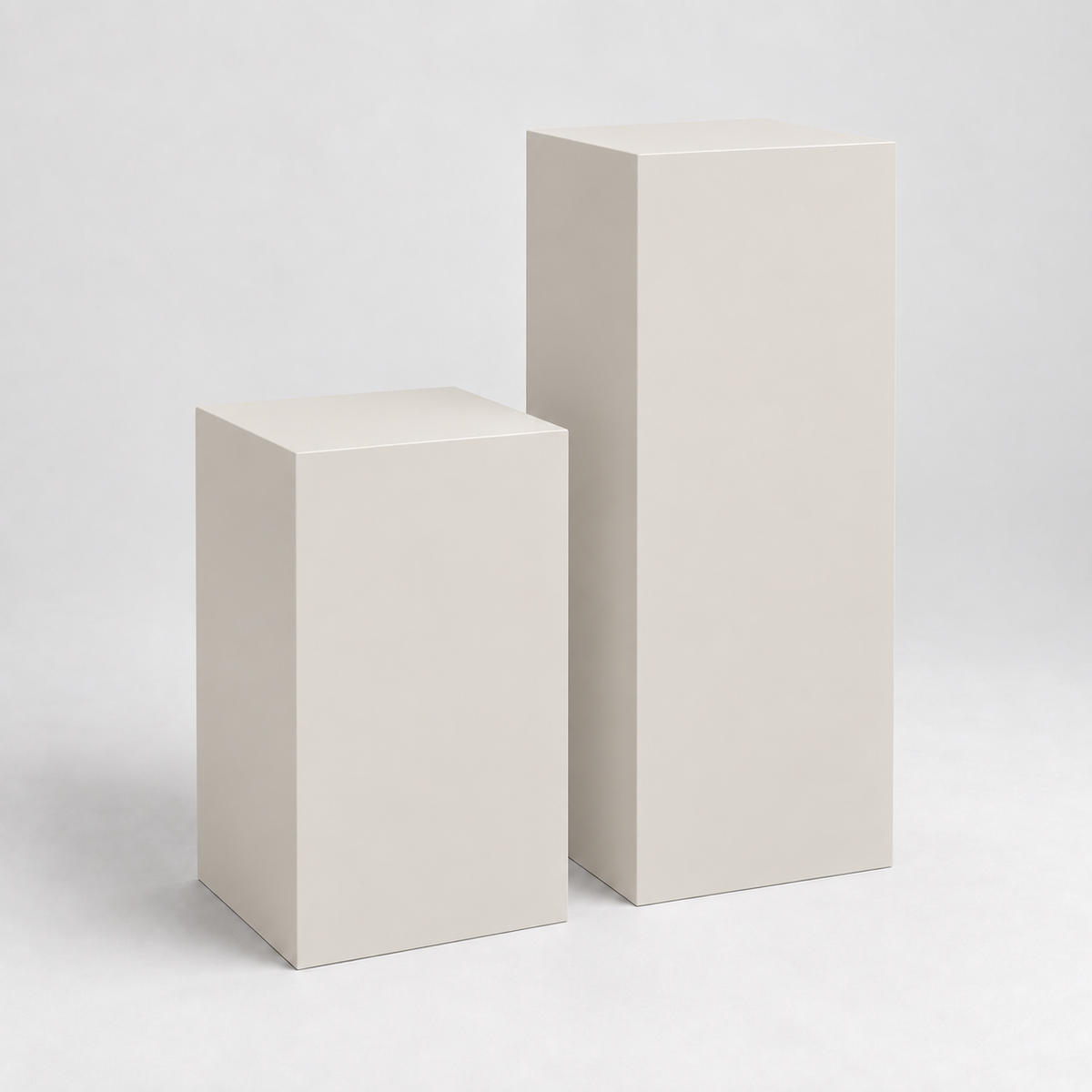 Painted Display Pedestal Pair in Eider White SW 7014; representative color rendering.