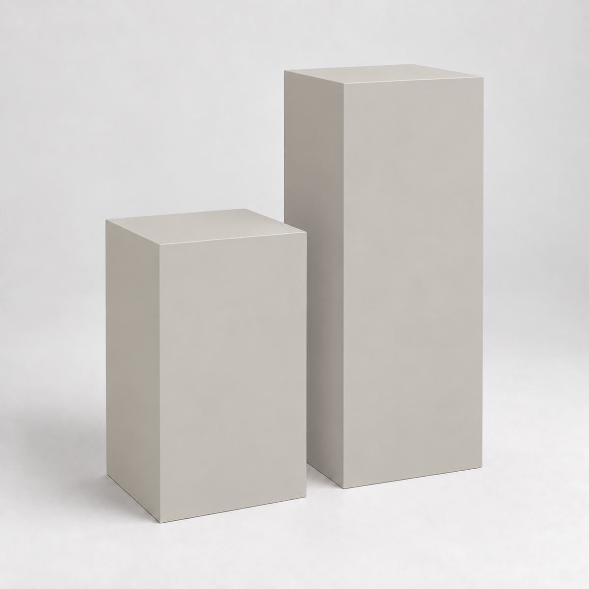 Painted Display Pedestal Pair in Repose Gray SW 7015; representative color rendering.