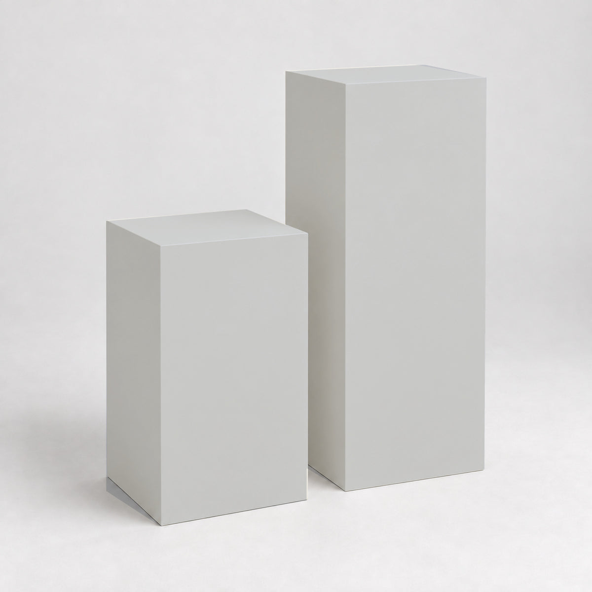 Painted Display Pedestal Pair in Passive SW 7064; representative color rendering.