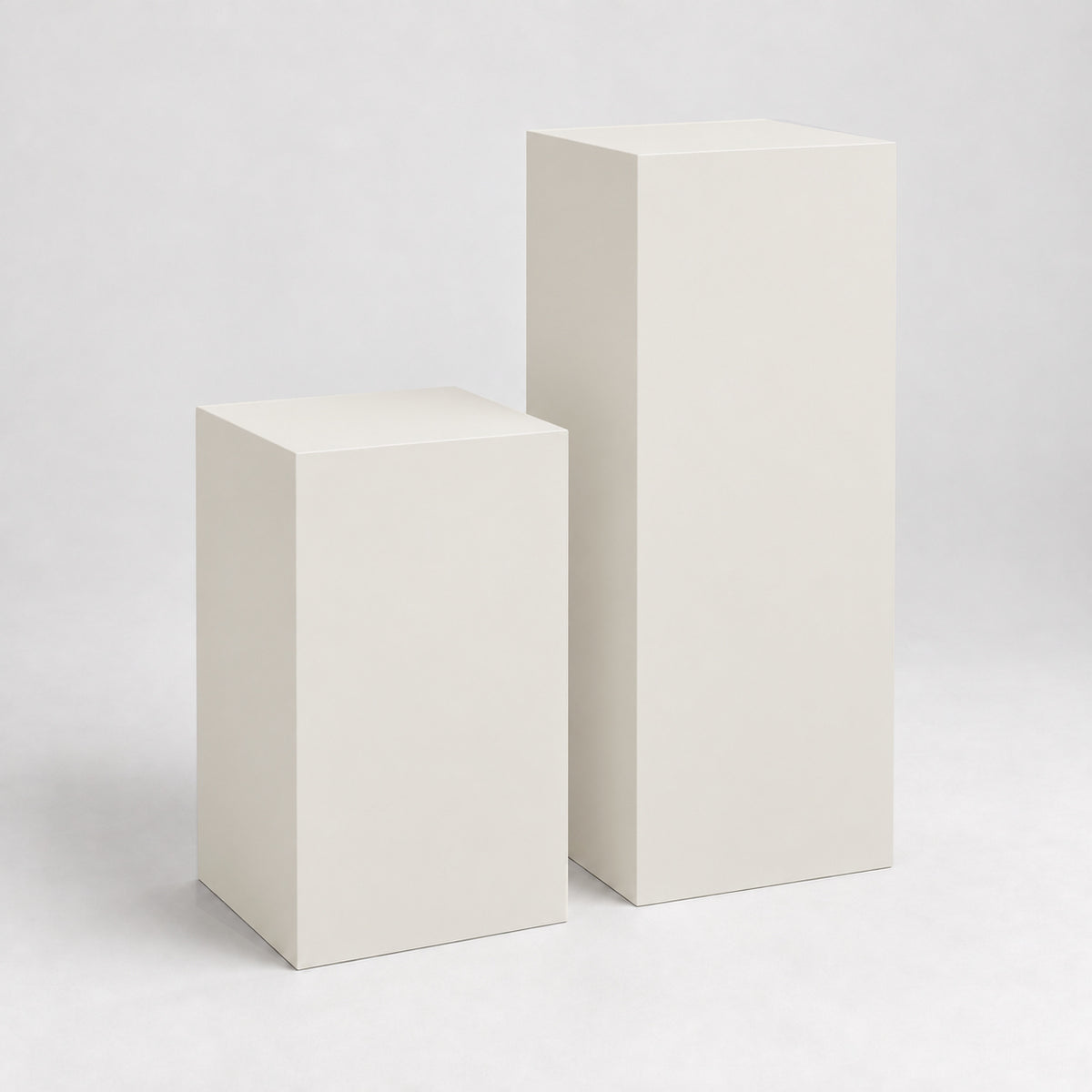 Painted Display Pedestal Pair in Origami White SW 7636; representative color rendering.
