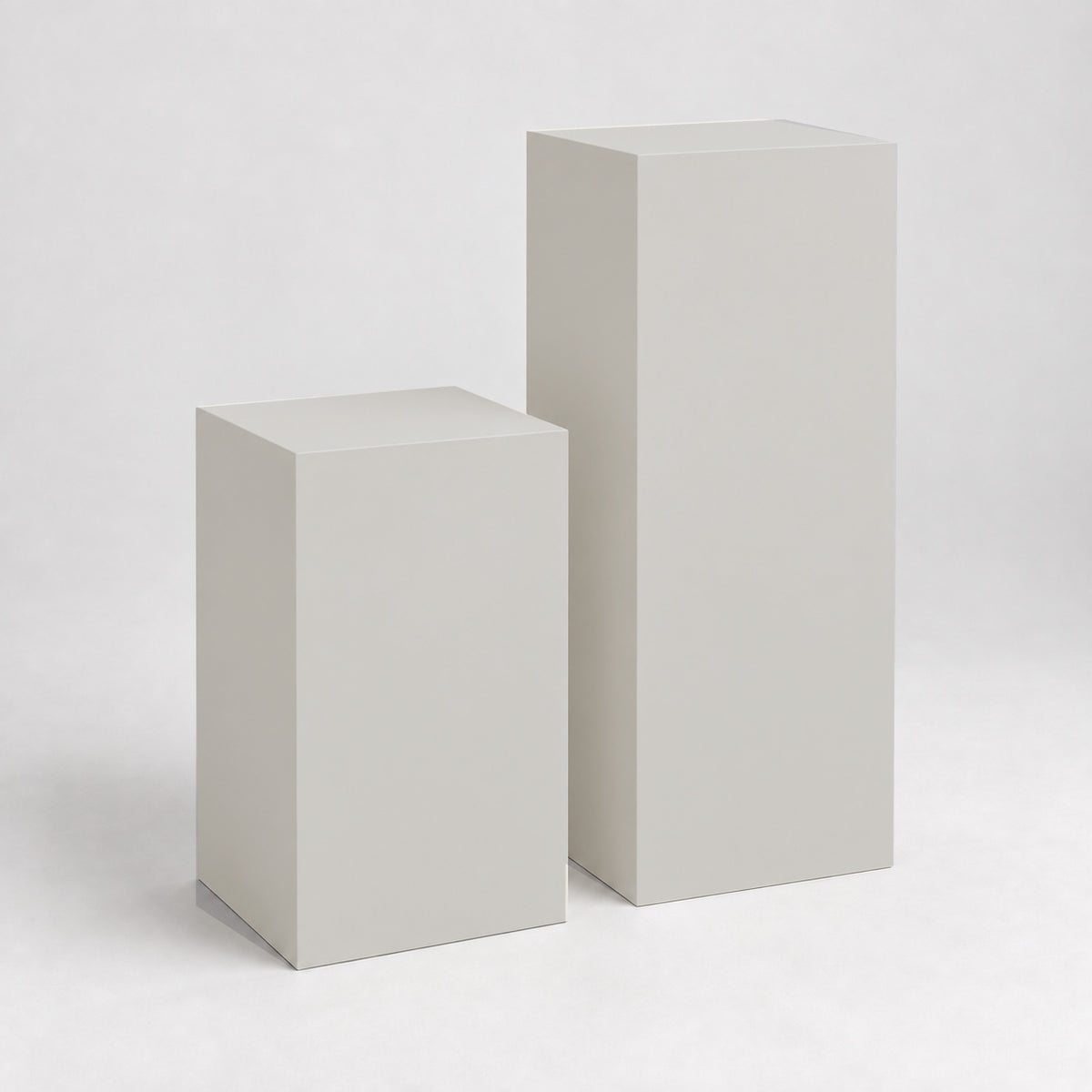 Painted Display Pedestal Pair in On the Rocks SW 7671; representative color rendering.