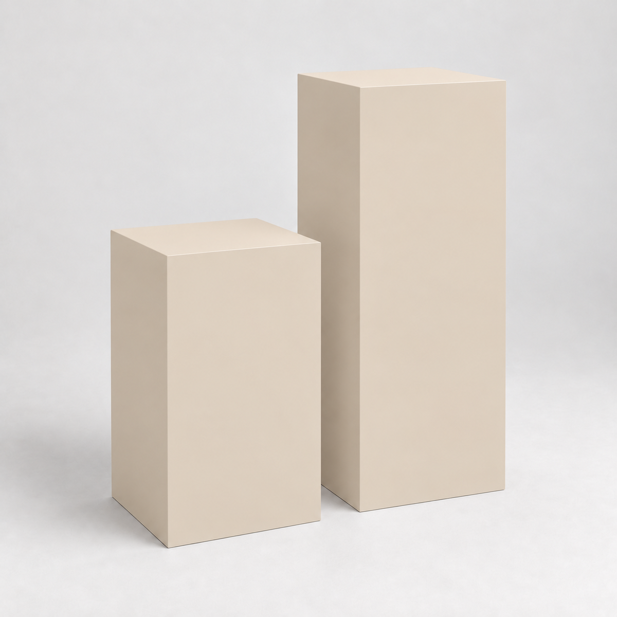Painted Display Pedestal Pair in Natural Linen SW 9109; representative color rendering.