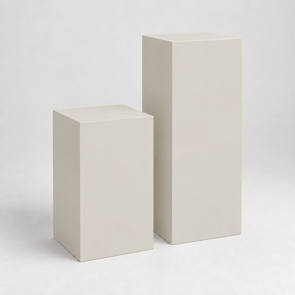 Painted Display Pedestal Pair in Drift of Mist SW 9166; representative color rendering.