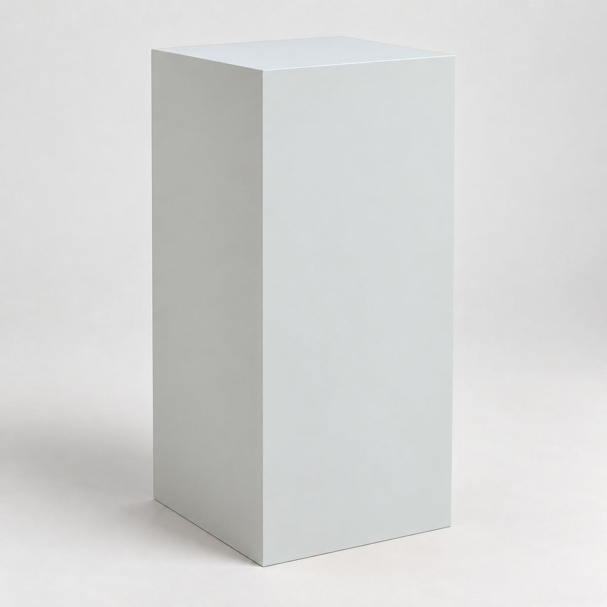 Painted Display Pedestal in Olympus White SW 6253; representative color rendering.