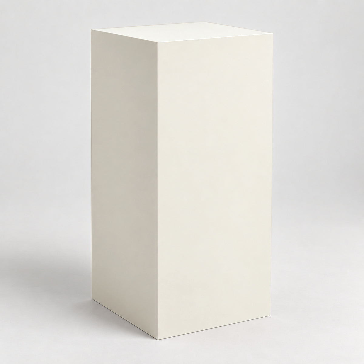 Painted Display Pedestal in Alabaster SW 7008; representative color rendering.