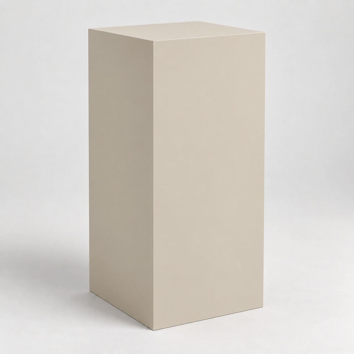 Painted Display Pedestal in Accessible Beige SW 7036; representative color rendering.