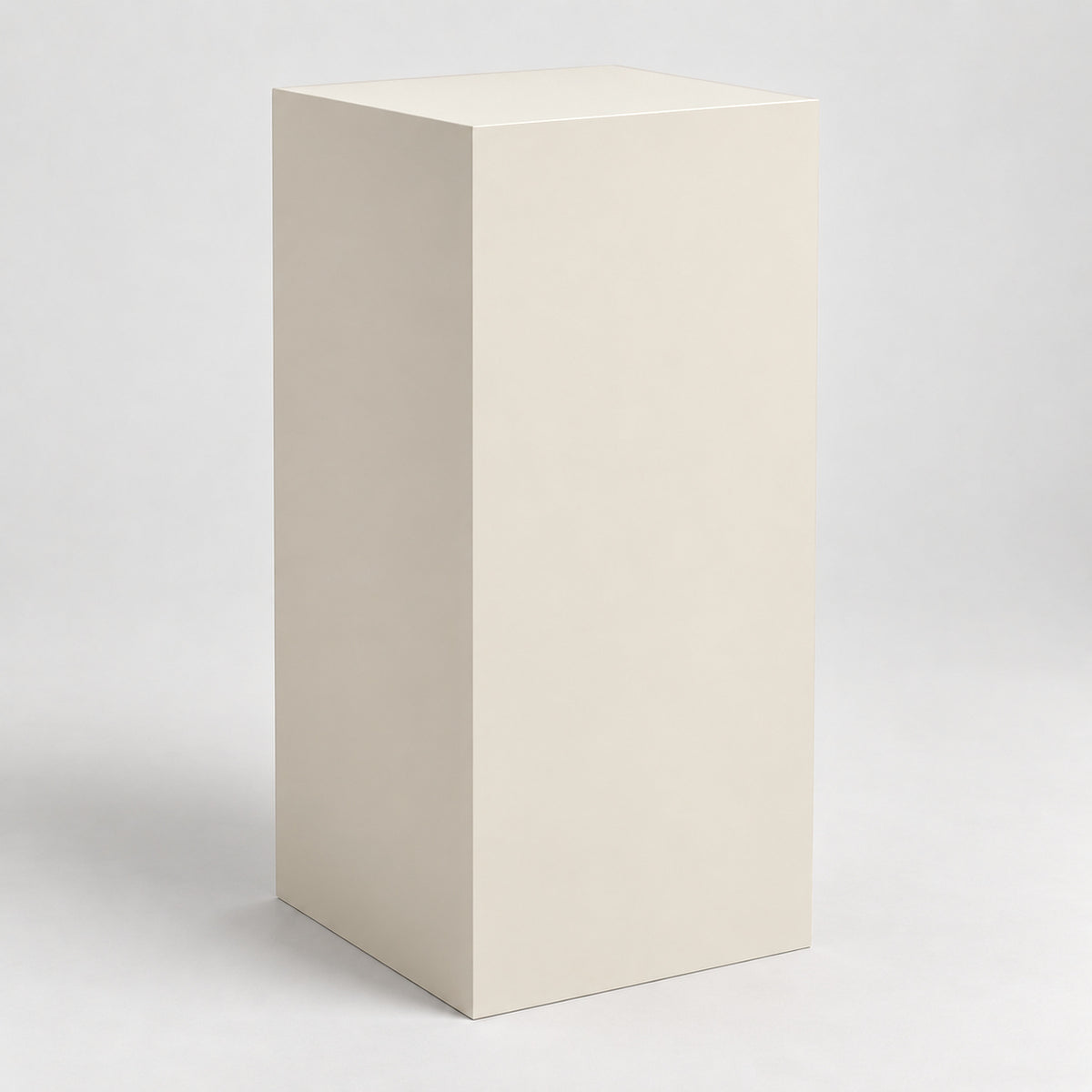 Painted Display Pedestal in Shoji White SW 7042; representative color rendering.