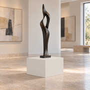 Incredible White SW 7028 painted display pedestal in a 01 low gallery squat setting; representative room rendering.