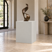 On the Rocks SW 7671 painted display pedestal in a 03 mid foyer broad setting; representative room rendering.