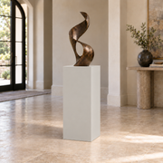 On the Rocks SW 7671 painted display pedestal in a 03 mid foyer narrow setting; representative room rendering.