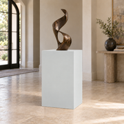 Olympus White SW 6253 painted display pedestal in a 03 mid foyer setting; representative room rendering.