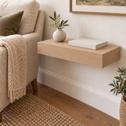 Paint Ready floating shelf in Paint Ready, Standard mount; unlit representative compact-proportion room rendering, not dimension-specific.